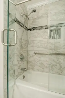 Shower Tiling and Tub Surround Tiling — Home Renovation & Remodeling Services project by First Choice Home Remodeling