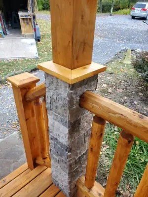 Wooden Frame Entryway Porch — Home Renovation & Remodeling Services project by A&B Home Repair
