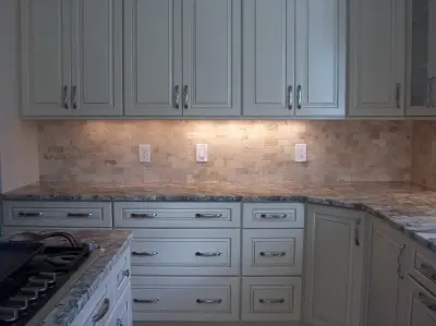 Travertine Cascade — Home Renovation & Remodeling Services project by A.M.Carter Construction Inc