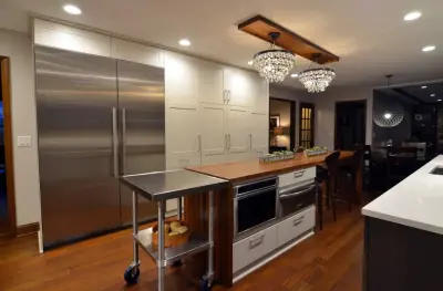Transitional Kitchen with a Blend of White and Walnut Finishes — Home Renovation & Remodeling Services project by Adam Hartig