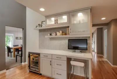 Enhanced work/leisure area — Home Renovation & Remodeling Services project by Olson & Jones Construction, Inc