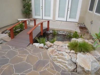 Pavers and Pond in 4S Ranch San Diego by Pacific Dreamscapes