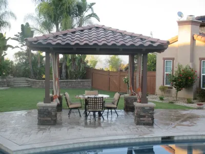 Patio Cover in Valley Center CA — Landscape Construction project by Pacific Dreamscapes