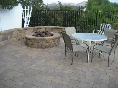 Barbecue Isand, Fire Pit and Pavers in San Diego, CA — Landscape Construction project by Pacific Dreamscapes