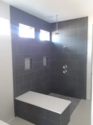 Walk-In Shower Area — Home Renovation & Remodeling Services project by Rockin' Remodeling LLC