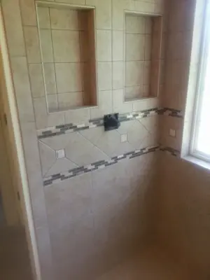 Shower with accessibility — Home Renovation & Remodeling Services project by Dodge City Construction Co