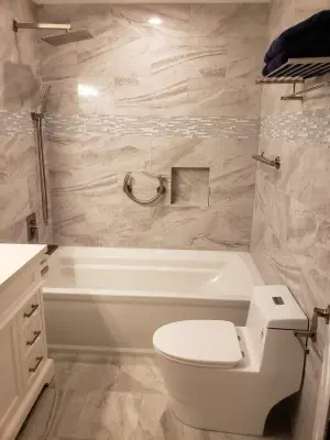 Tile Bathroom from Wall to Wall — Home Renovation & Remodeling Services project by RJZ Home Improvements, LLC