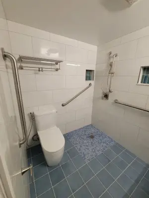 Barrier-Free Shower Space — Home Renovation & Remodeling Services project by House On The Hill Construction LLC