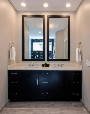 White Lake Primary Bathroom — Home Renovation & Remodeling Services project by Newmyer Distinctive Remodeling