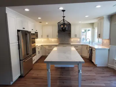 Contemporary White Kitchen — Home Renovation & Remodeling Services project by House On The Hill Construction LLC