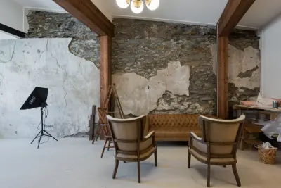 Timber Beams and Visible Stone, Commercial — Home Renovation & Remodeling Services project by Semper Fi Custom Remodeling