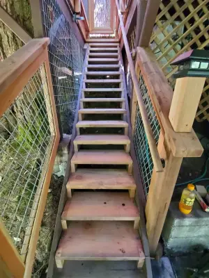 Timber Cabin Steps — Home Renovation & Remodeling Services project by House On The Hill Construction LLC