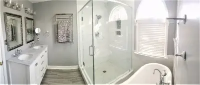 Woodlake Restroom — Home Renovation & Remodeling Services project by Maison Construction And Renovations