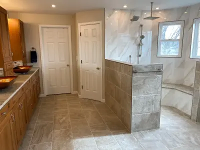 Youthful Bathroom Renovation — Home Renovation & Remodeling Services project by Prestige Home Renovations