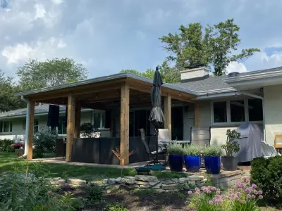 Hip Roof Open Porch in Lake Forest, IL by Archadeck Of Chicagoland