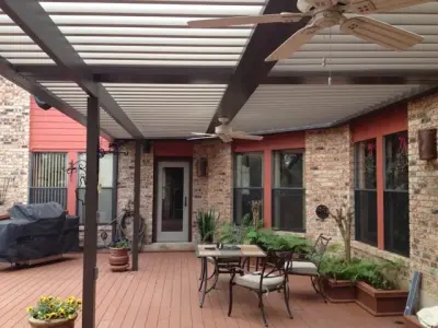 Exterior Living Roof Canopies — Deck Building & Repair project by Equinox Louvered Roof