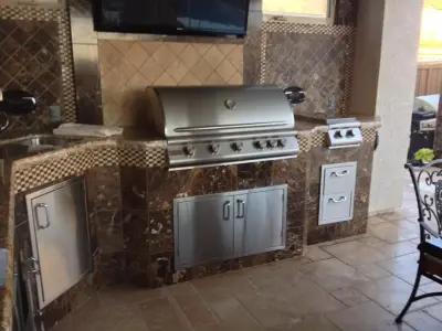 Alfresco Cooking Space — Deck Building & Repair project by California Exteriors Inc