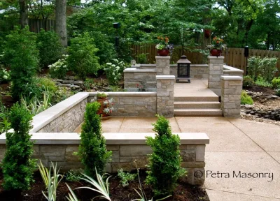 Delmar Seating Walls & Columns — Landscape Construction project by Petra Masonry