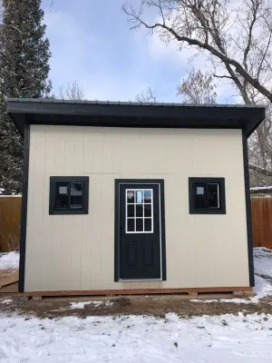Roll-up Door Single Slope Shed — Deck Building & Repair project by Ironwood Outbuildings