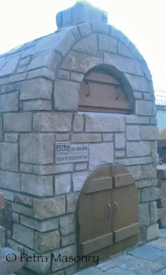 Pizza Oven — Landscape Construction project by Petra Masonry in Fenton