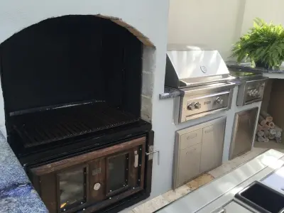 outdoor cooking area and swimming pool renovation — Deck Building & Repair project by Grill Street Outdoor Kitchen And Backyards
