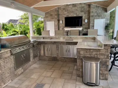 al fresco cooking and entertainment space by Preferred Outdoor Designs