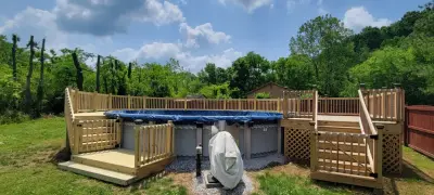 Wrap-Around Deck for Pool in Mt. Pleasant, TN — Deck Building & Repair project by Troys Outdoor Services