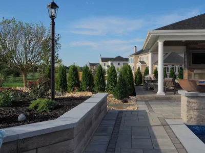 Custom Pool & Outdoor Entertainment Area - Cream Ridge, NJ — Landscape Construction project by Picture Perfect Landscaping & Outdoor Construction
