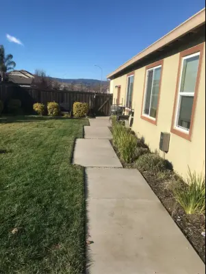 Patio Made of Concrete Slabs — Deck Building & Repair project by Davis Concrete LLC