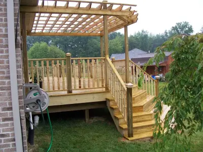 Deck and Pergola Combination by Sweetwater Woodcraft