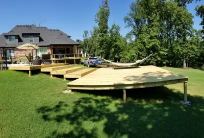 Timber Deck Setup — Deck Building & Repair project by Crossland Remodeling