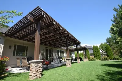 Pavilion with Stone Pillar Foundations — Deck Building & Repair project by Covertech