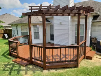 Deck Staining Service — Deck Building & Repair project by Crossland Remodeling