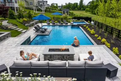 Backyard Pool Paradise by Deckscapes Of VA, LLC
