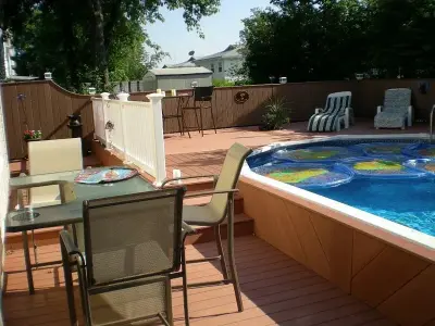 Swimming Area Patios — Deck Building & Repair project by Deck Master Home Improvement