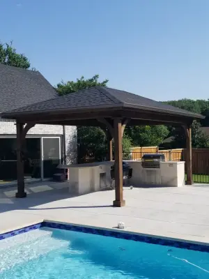 Cabana by the Pool — Deck Building & Repair project by Pro-deck