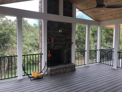 Veranda and Hearth/Flue by M.C. Fence And Deck