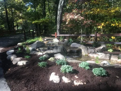 Water Feature Installation Kalamazoo, MI — Landscape Construction project by Platinum Ponds & Landscaping