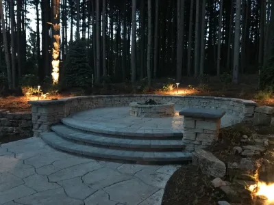 Landscape/Hardscape Design and New Construction Kalamazoo, MI — Landscape Construction project by Platinum Ponds & Landscaping