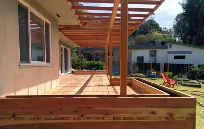 Hollywood Hills Redwood Deck and Pergola — Deck Building & Repair project by YourDeckBuilder.com