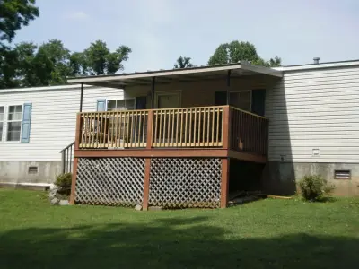 Metal residential awnings — Deck Building & Repair project by All About Awnings
