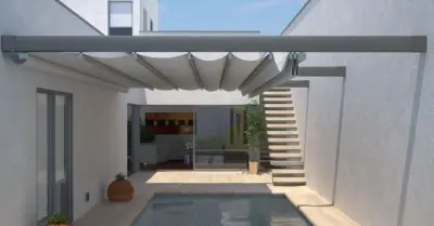 Flexible Fabric Canopy — Deck Building & Repair project by Structerra Outdoor