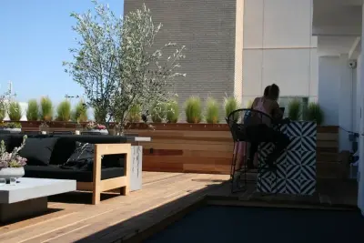 Roof terrace and planter boxes landscaping by Danny Deck Construction, Inc.