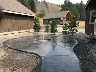Roslyn Ridge Decorative Concrete Patio and Pathway — Deck Building & Repair project by Colchuck Contracting LLC