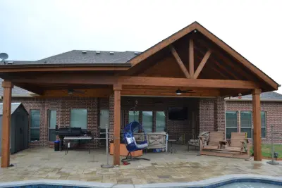 Royse City - Pool and Patio Shelter — Deck Building & Repair project by Ortus Exteriors