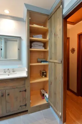 Contemporary Rustic Bathroom Renovation by Kehoe Kustom, LLC