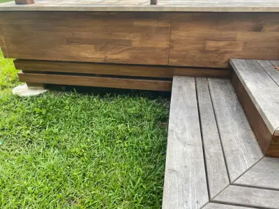 Sassafras Cladding & Black Locust Patio – Mount Pleasant, SC by Robi Decking