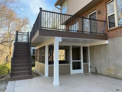Screened Patio with Schunk Deck by Comfort Zones By Design LLC