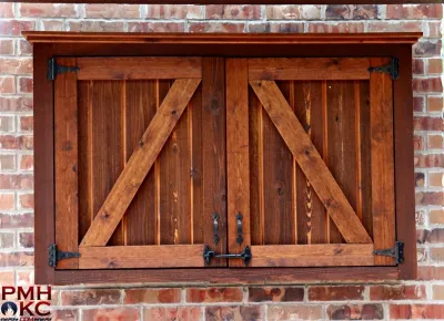 Cedar TV Cabinets — Landscape Construction project by PMH Construction LLC.