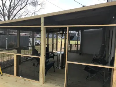 Enclosed porch and deck — Deck Building & Repair project by Narron Woodworks